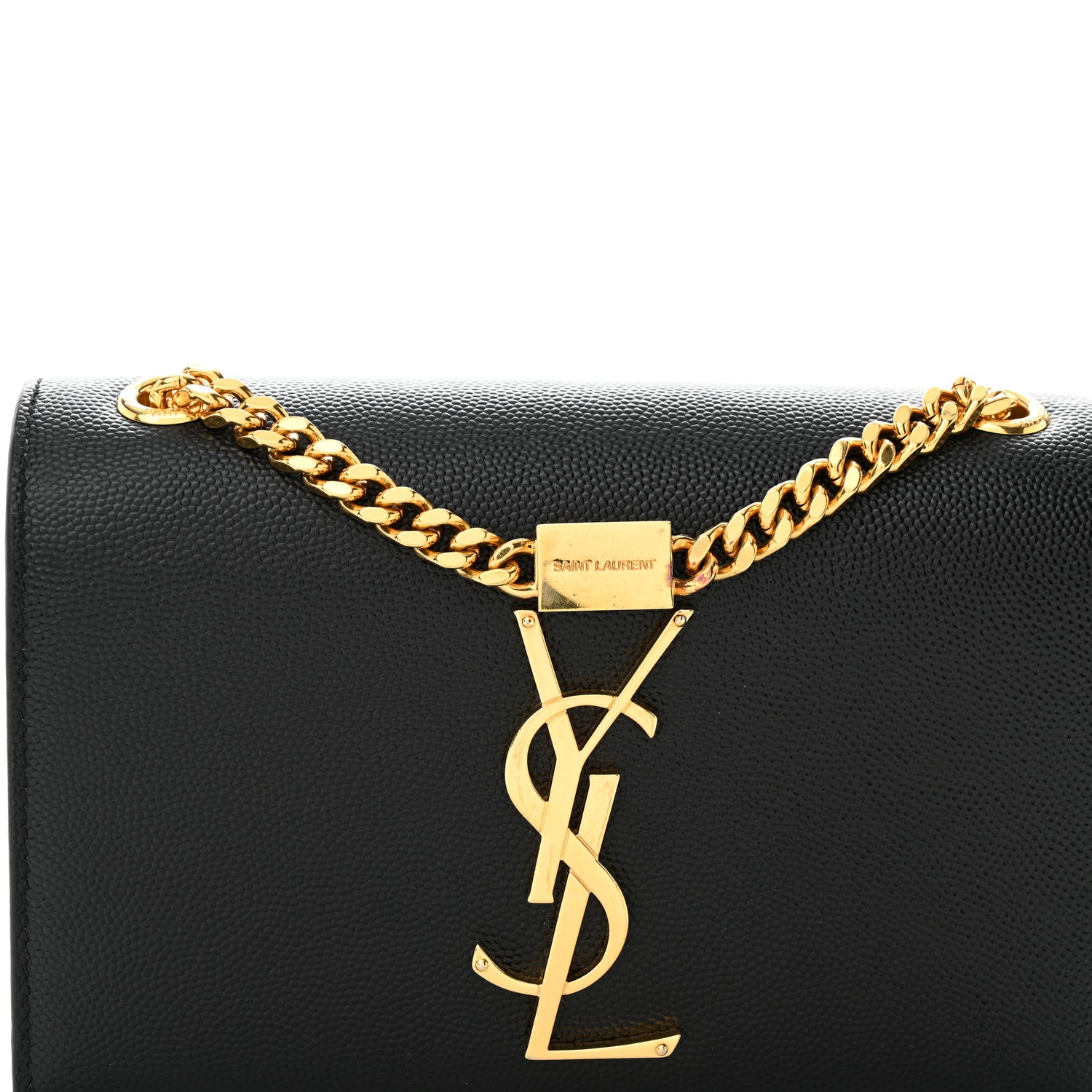 Saint Laurent Grain De Poudre Small Monogram Kate Satchel Black 8 of 10