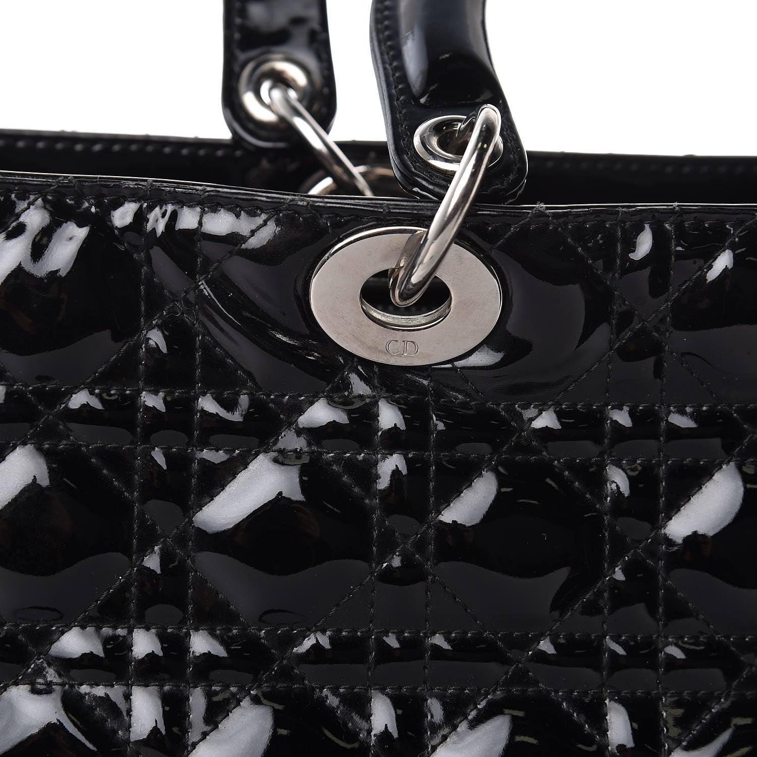 Christian Dior Patent Cannage Large Lady Dior Black 11 of 11