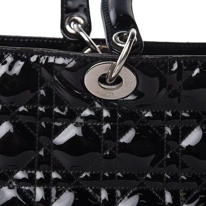 Christian Dior Patent Cannage Large Lady Dior Black 11 of 11