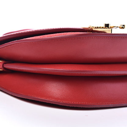 MCM Suede Calfskin Trisha Small Shoulder Bag Red 7 of 9