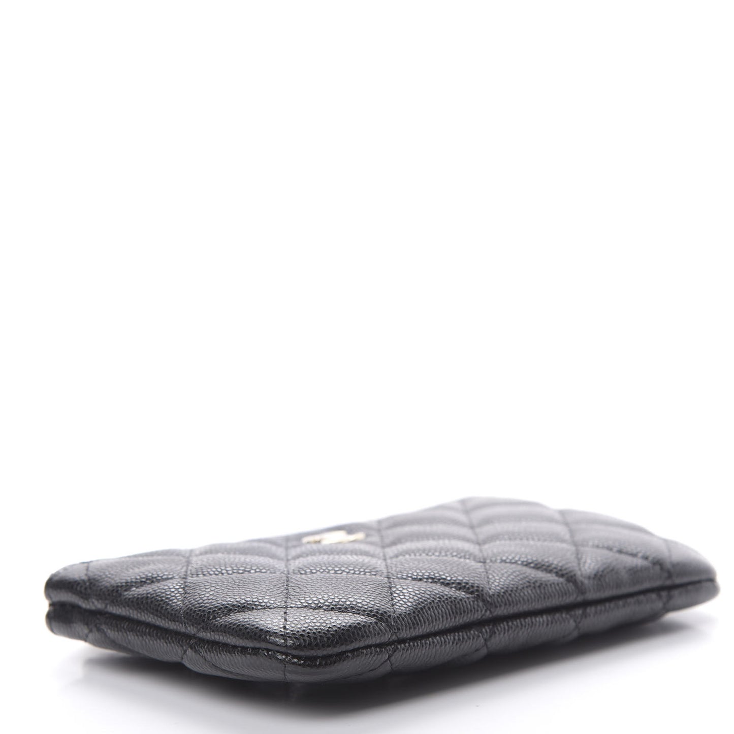 Caviar Quilted Small Cosmetic Case Black