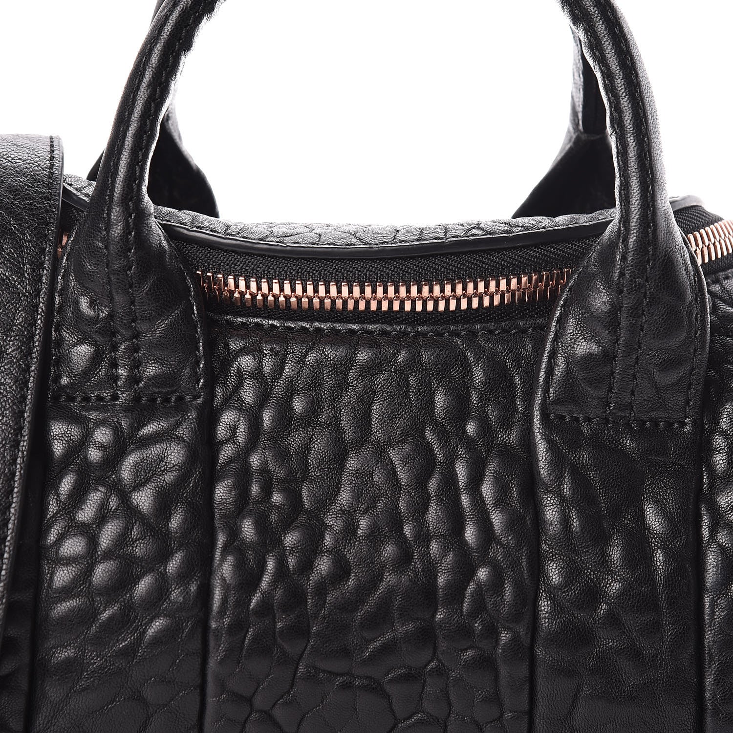Alexander Wang Pebbled Lambskin Mini Rockie Black Rose Gold Hardware 10 of 10