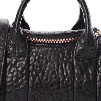 Alexander Wang Pebbled Lambskin Mini Rockie Black Rose Gold Hardware 10 of 10