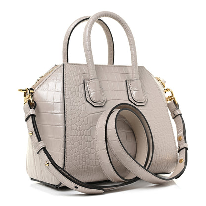 Givenchy Calfskin Crocodile Embossed Mini Antigona Dune 3 of 11