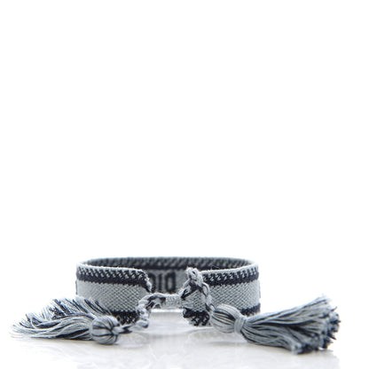 Christian Dior Woven Cotton J'Adior Friendship Bracelet Gray 3 of 4