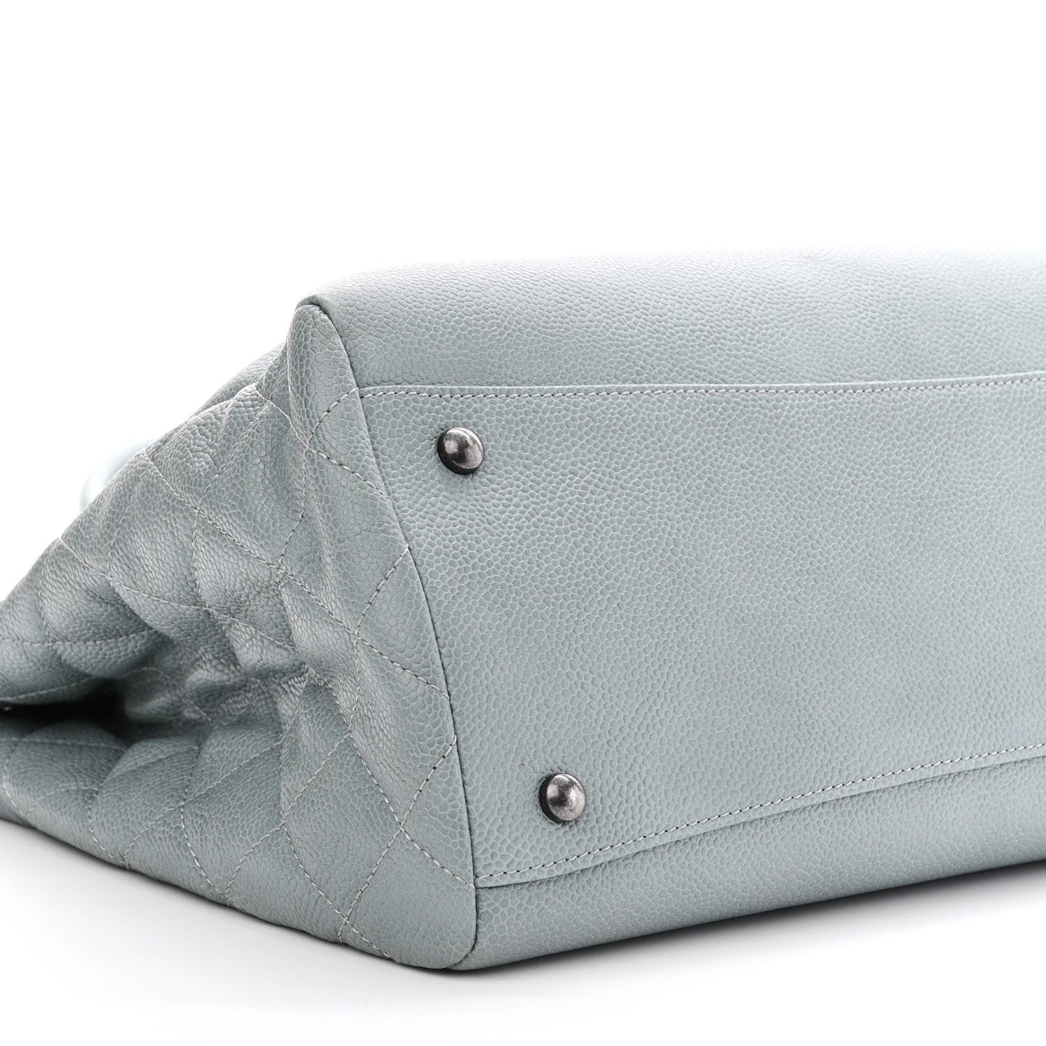 Chanel Caviar Lambskin Quilted Large Coco Break Shopping Bag Grey 13 of 15