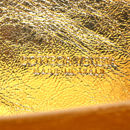 Bottega Veneta Metallic Lambskin Intrecciato Long Andiamo Top Handle Clutch Gold 6 of 10