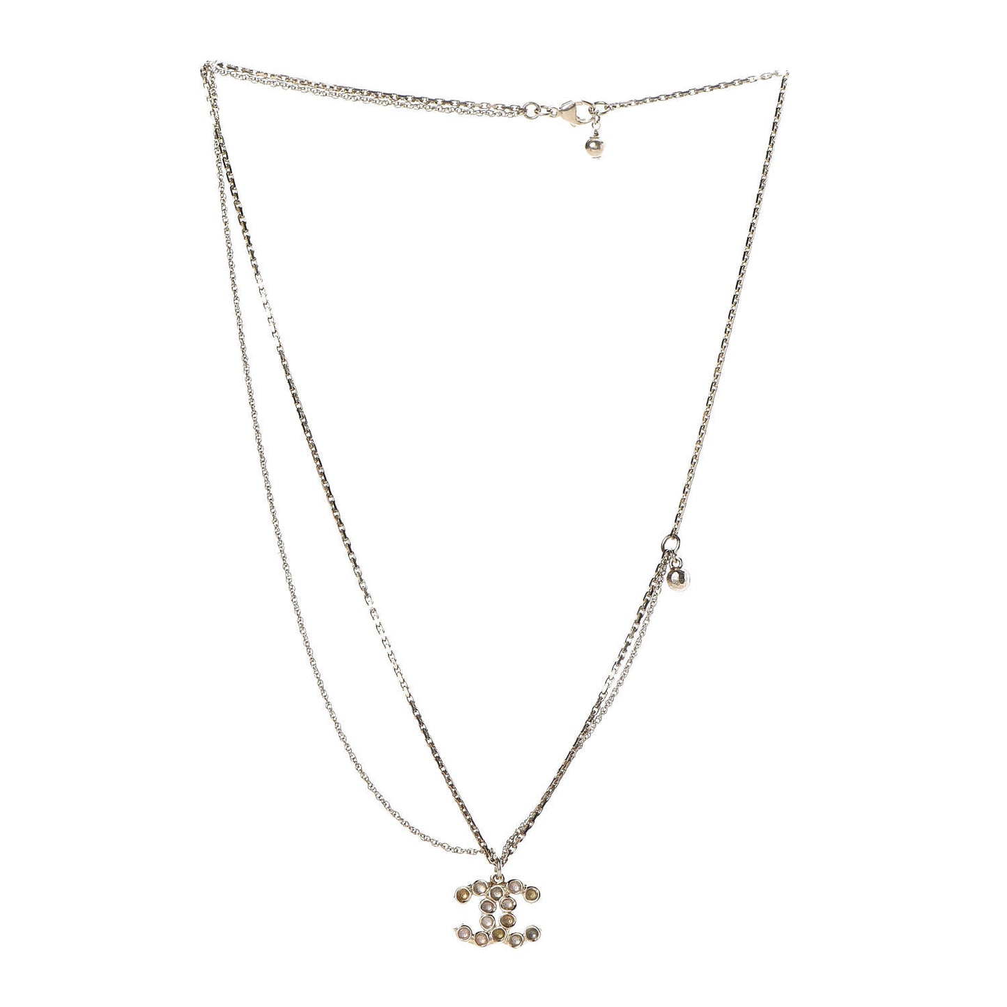 Crystal CC Multi Necklace Gold