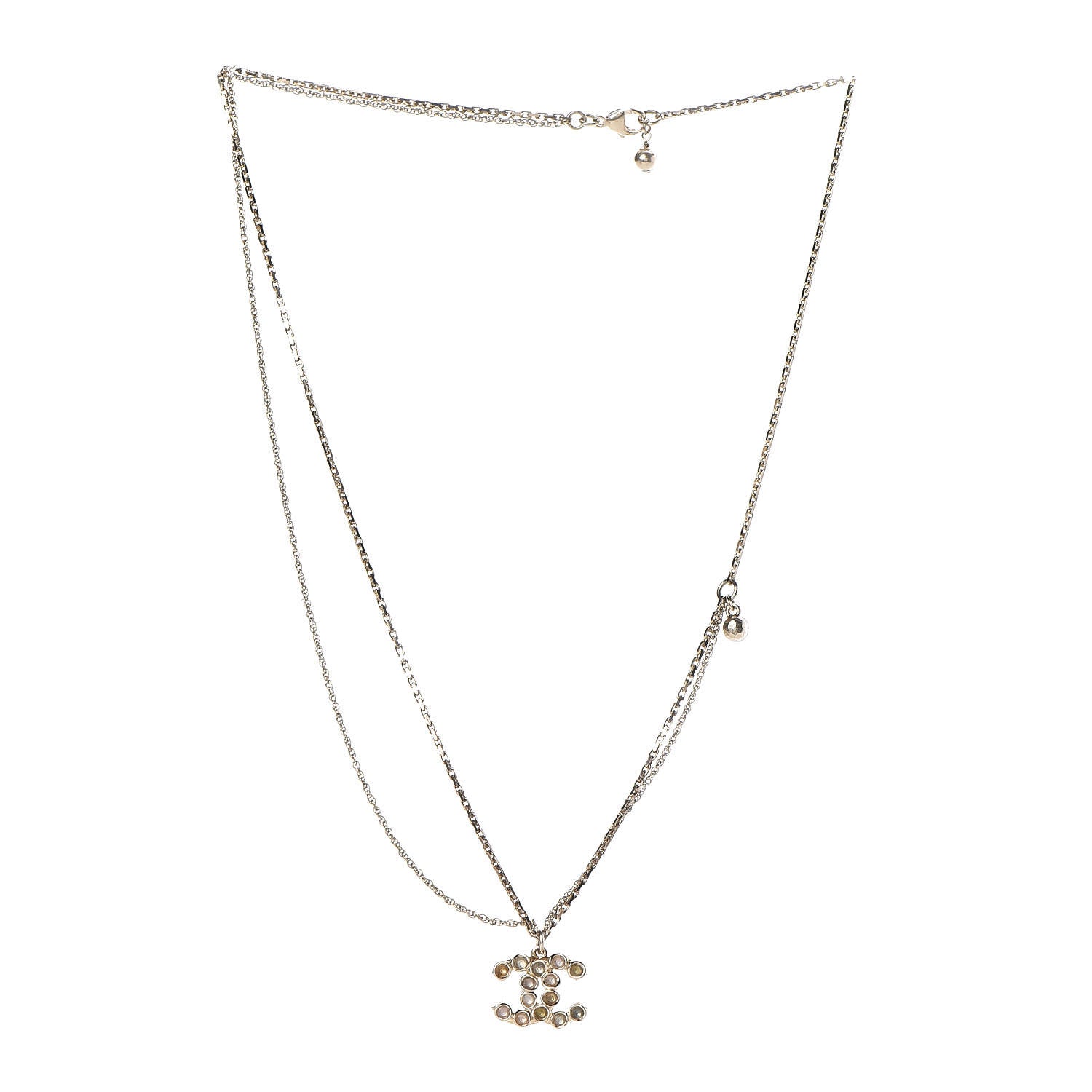Chanel Crystal CC Multi Necklace Gold 3 of 4