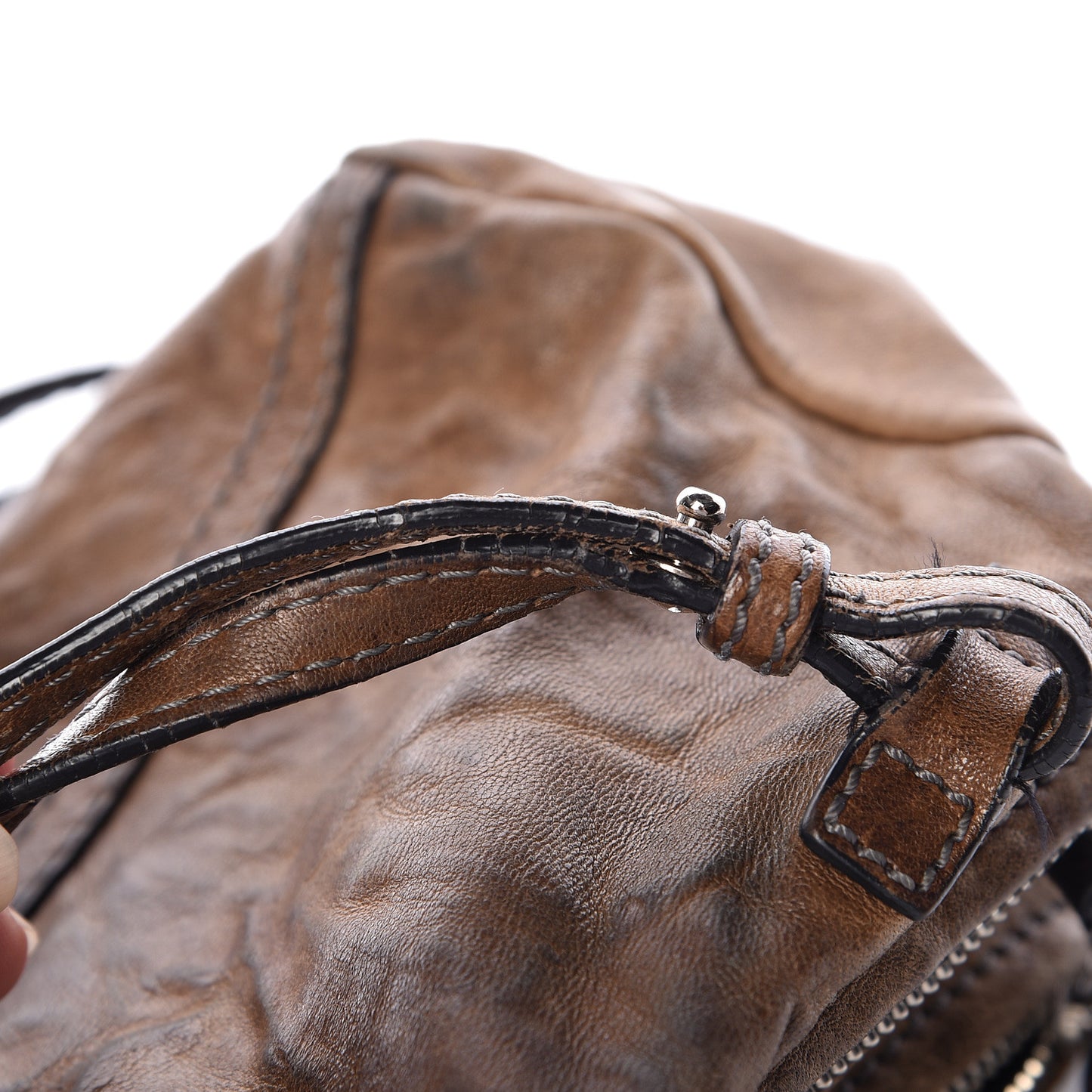 Tumbled Sheepskin Mini Pandora Charcoal