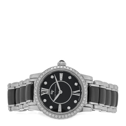 David Yurman Stainless Steel Ceramic Diamond Bezel 30mm Classic Quartz Watch Black 2 of 5
