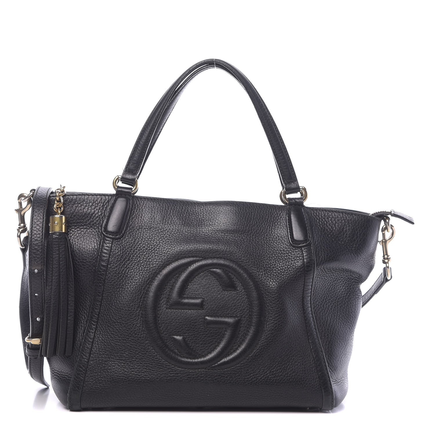 Gucci Pebbled Calfskin Small Soho Top Handle Bag Black 1 of 22