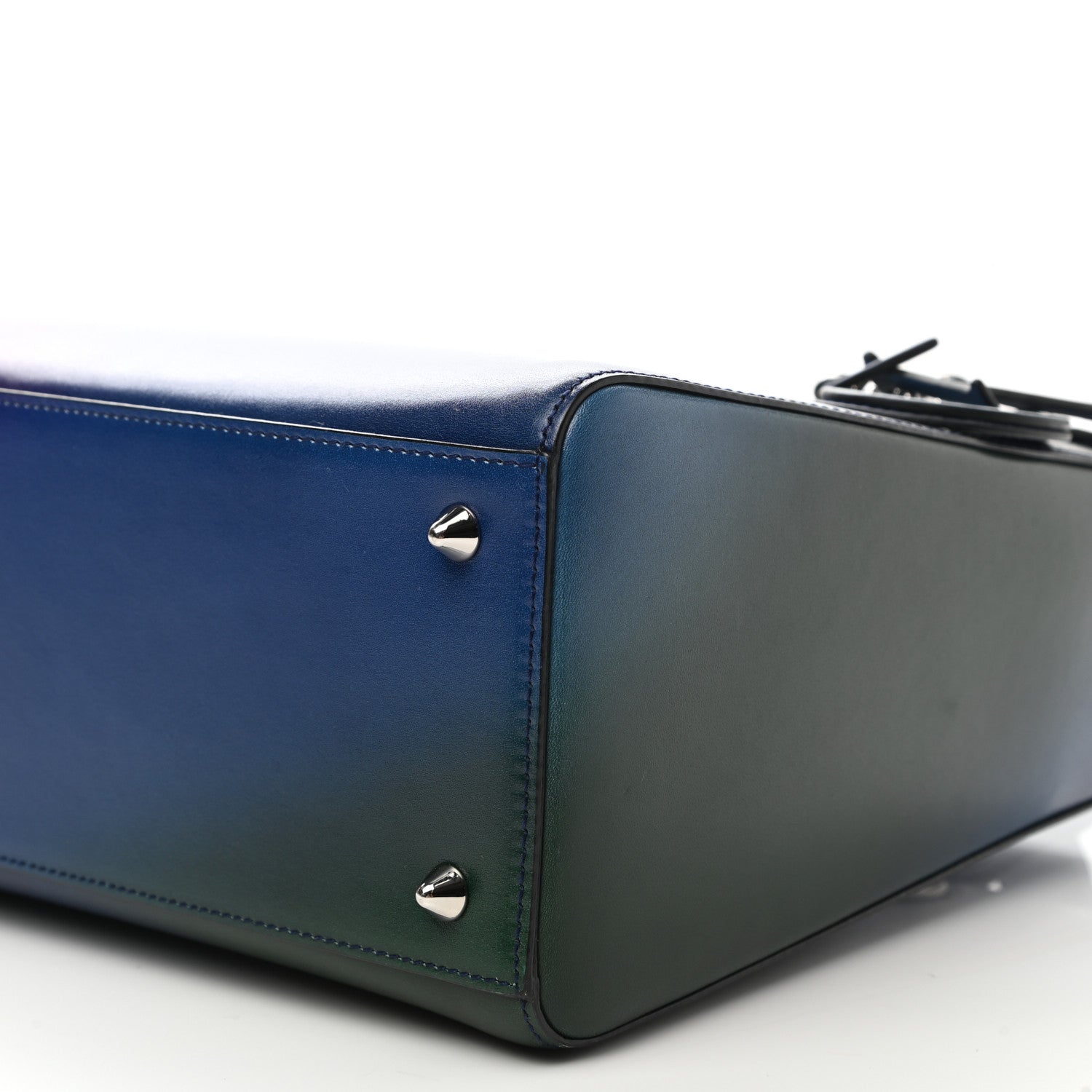 Christian Dior Box Calfskin Gradient Medium Lady Dior Purple Blue Green 10 of 11