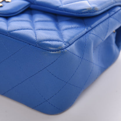 Chanel Lambskin Quilted Mini Rectangular Flap Blue 11 of 18