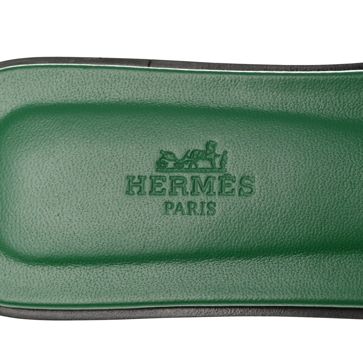 Hermes Epsom Oran Sandals 39.5 Vert Emeraude 7 of 9