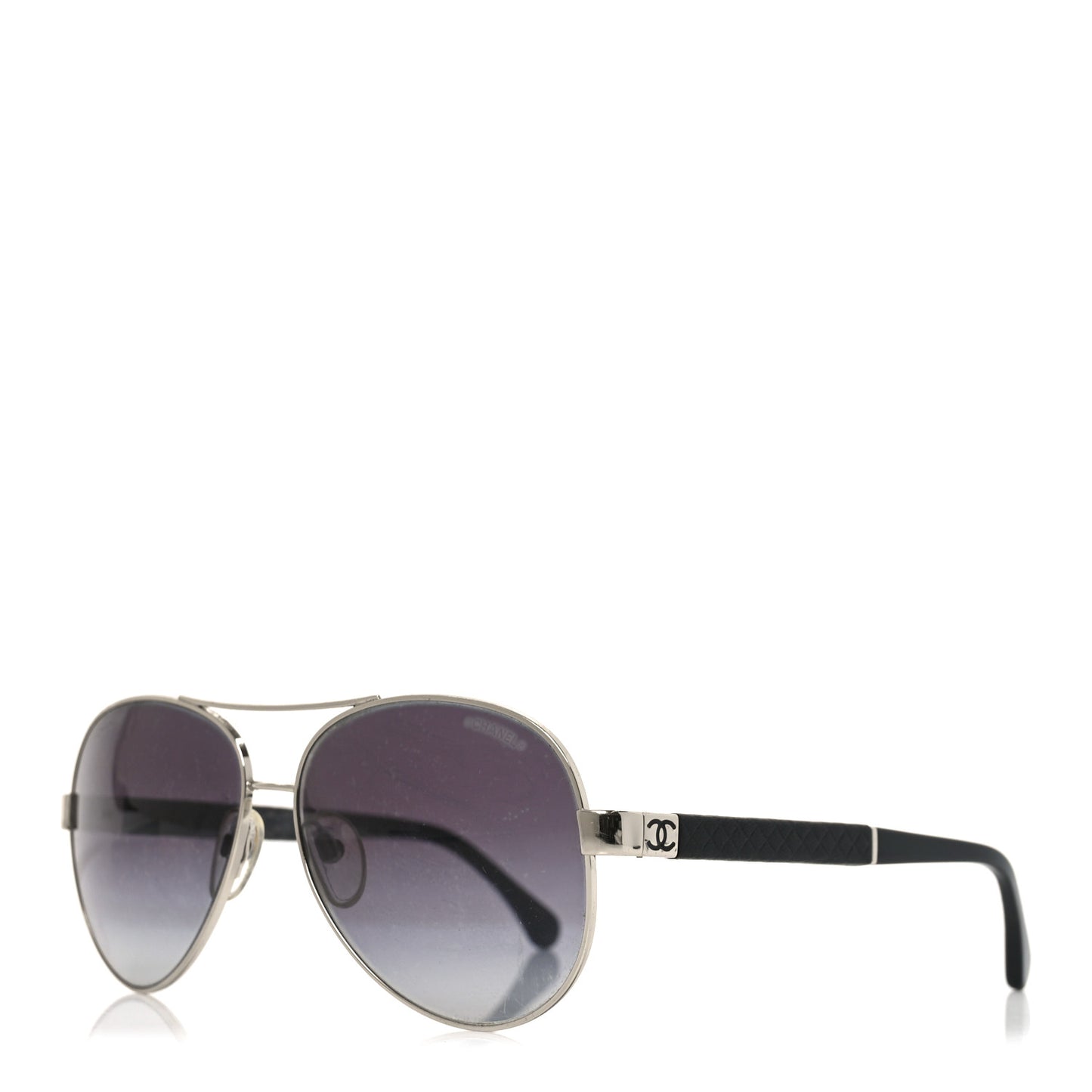 Lambskin Quilted CC 4195-Q Sunglasses Silver