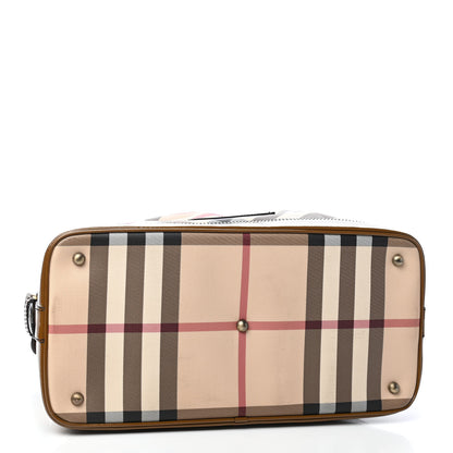 Burberry Patent Nova Check Satchel Brown 4 of 8
