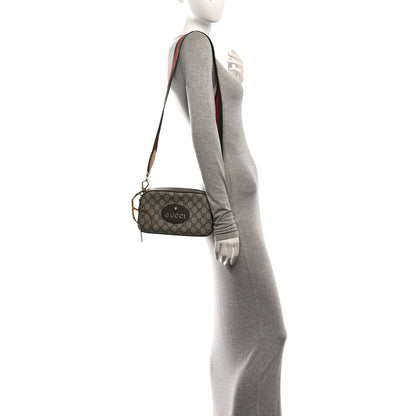 Gucci GG Supreme Monogram Web Neo Vintage Shoulder Bag Beige New Acero Crop 2 of 11