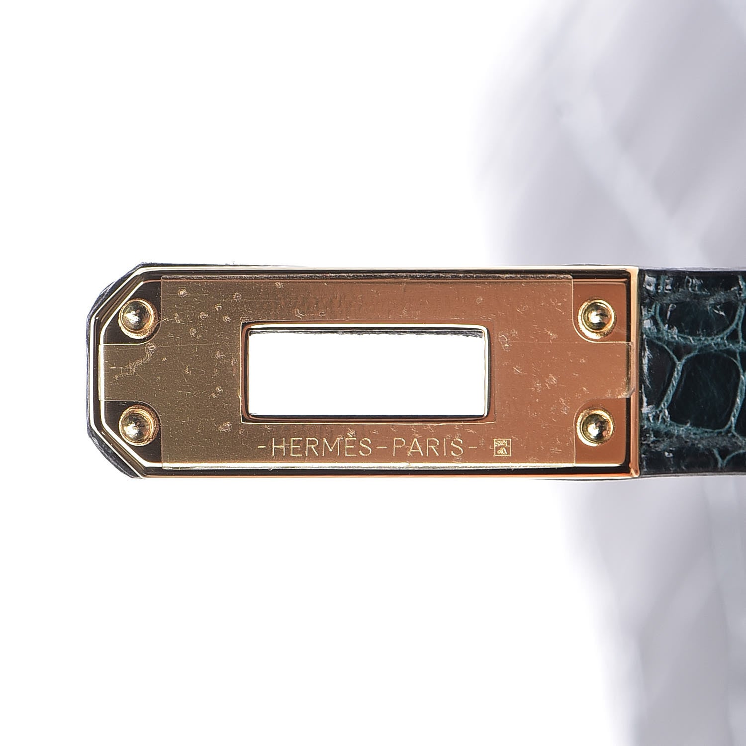Hermes Shiny Alligator Mini Kelly Sellier 20 Vert Cypress 20 of 30