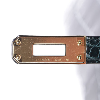 Hermes Shiny Alligator Mini Kelly Sellier 20 Vert Cypress 20 of 30