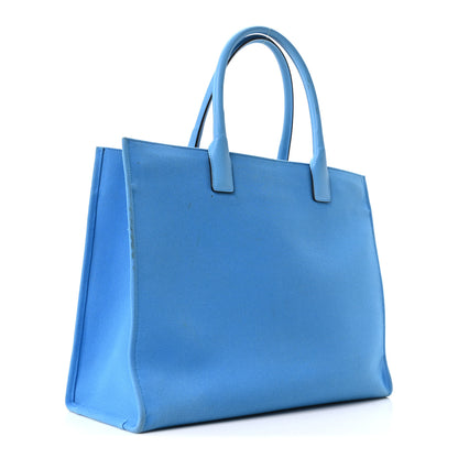 Versace Canvas Calfskin La Medusa Tote Bag Blue 3 of 11