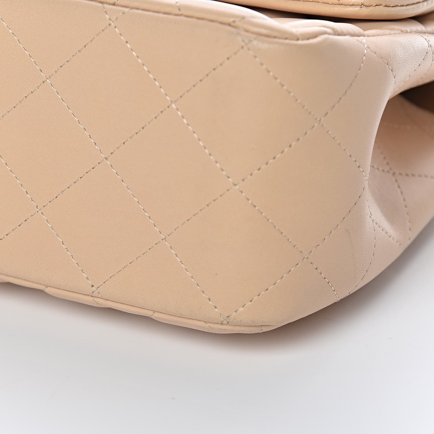 Chanel Lambskin Quilted Jumbo Double Flap Beige Clair 13 of 15
