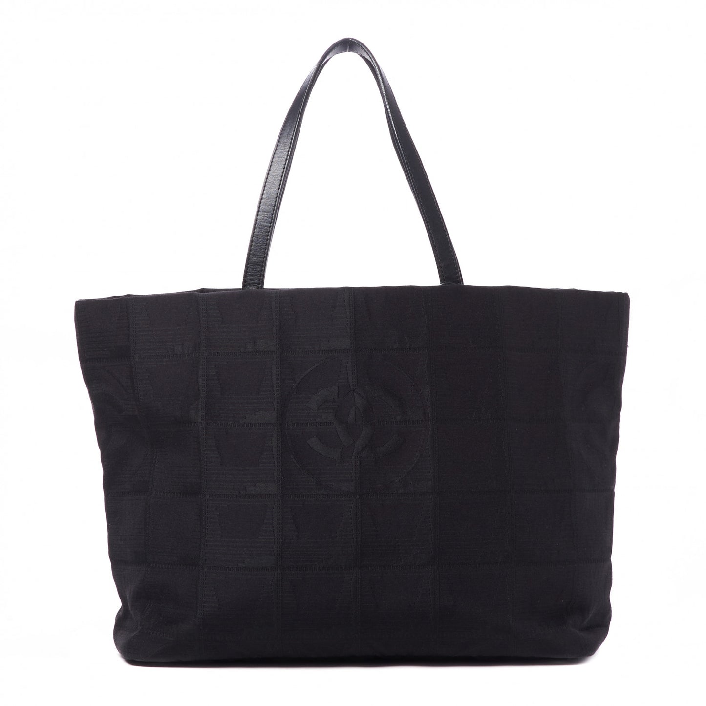 Nylon Large Travel Tote Black