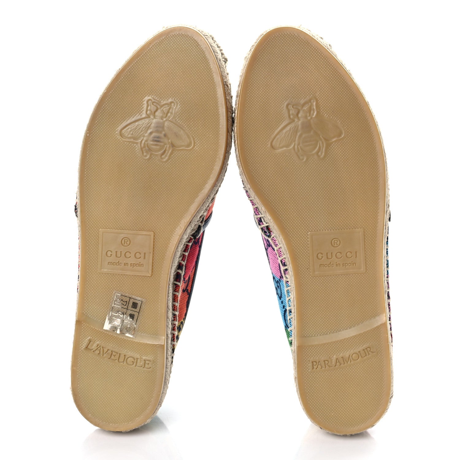 Gucci Monogram Multicolor Womens Espadrilles 36.5 Blue Rainbow Blue 6 of 11