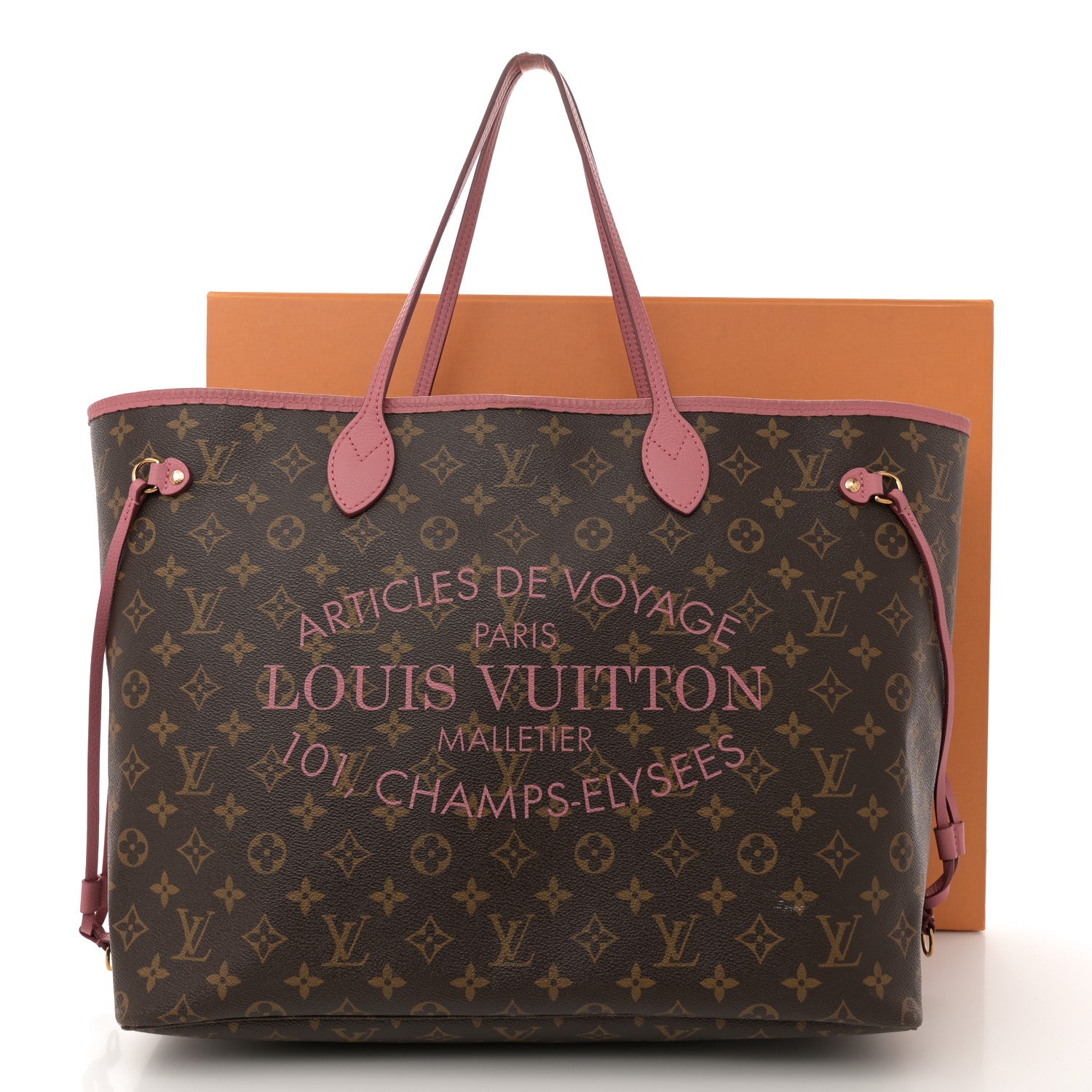 Louis Vuitton Monogram Articles de Voyage Ikat Neverfull GM Rose Velours 18 of 18
