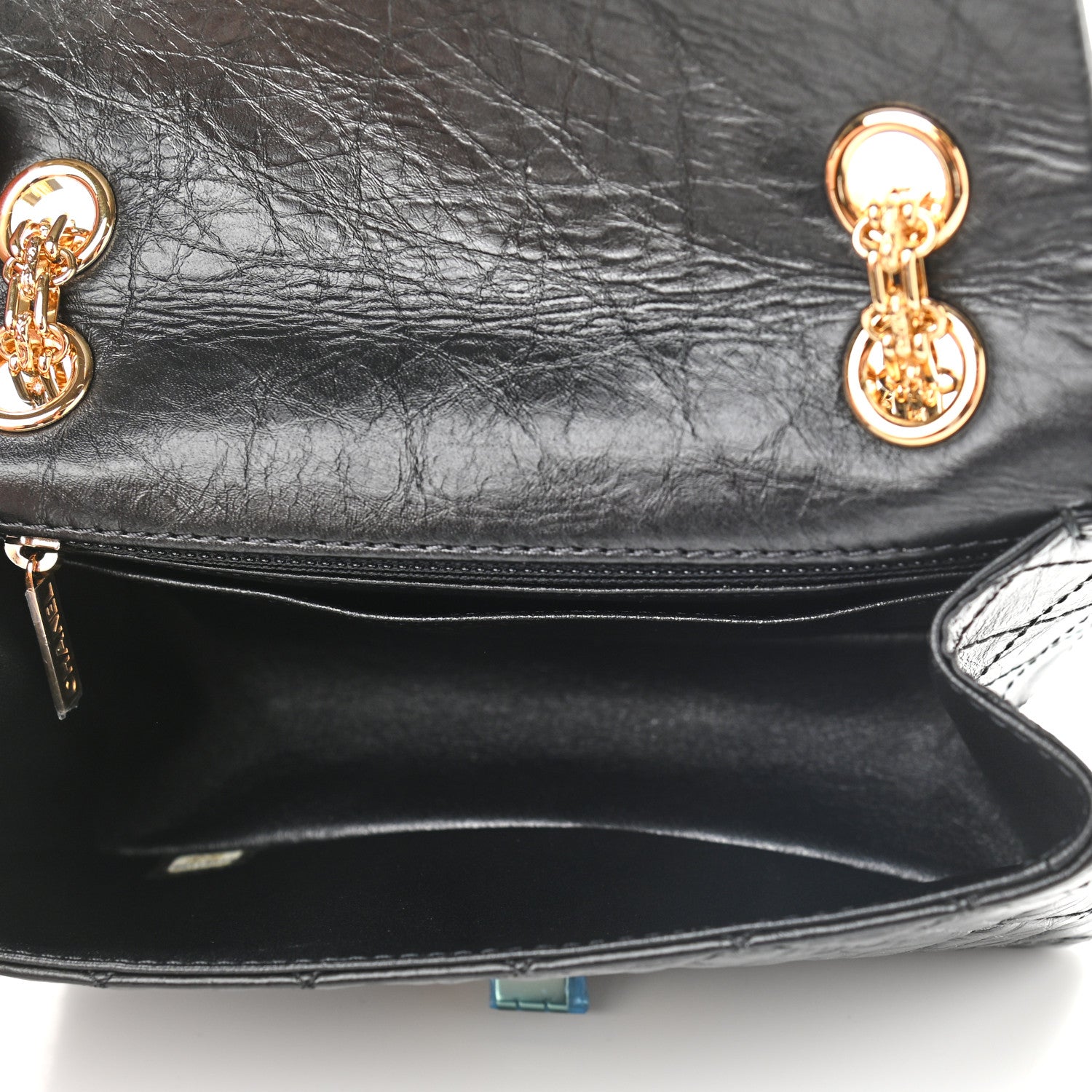 Chanel Aged Calfskin Quilted 2.55 Reissue Mini Flap Black 2 of 9