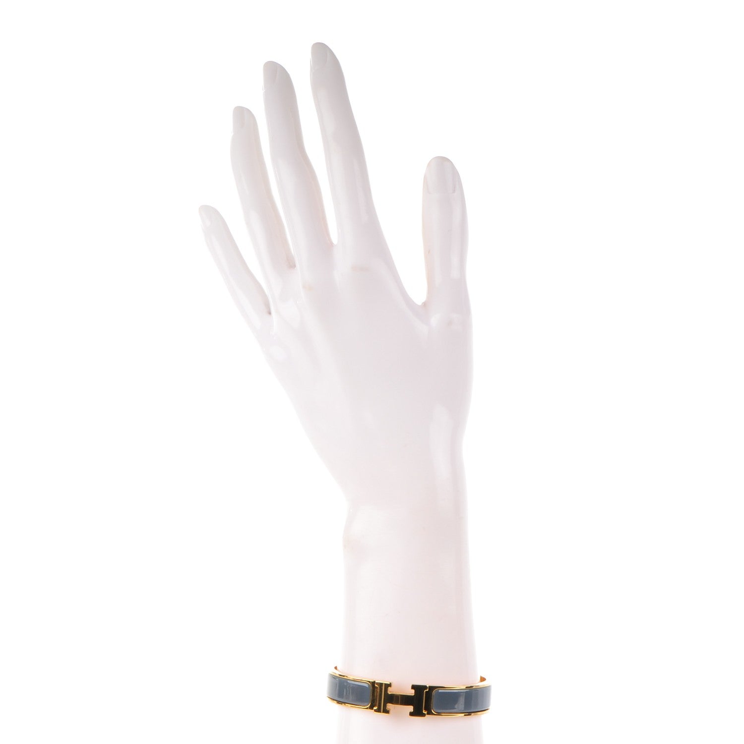 Hermes Enamel Narrow Clic Clac H Bracelet PM Ardoise 2 of 4