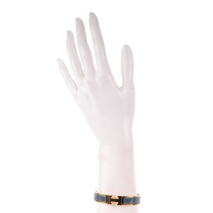 Hermes Enamel Narrow Clic Clac H Bracelet PM Ardoise 2 of 4