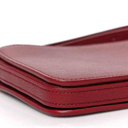 Burberry Grainy Goatskin Triple Zip Crossbody Bag Crimson 7 of 8
