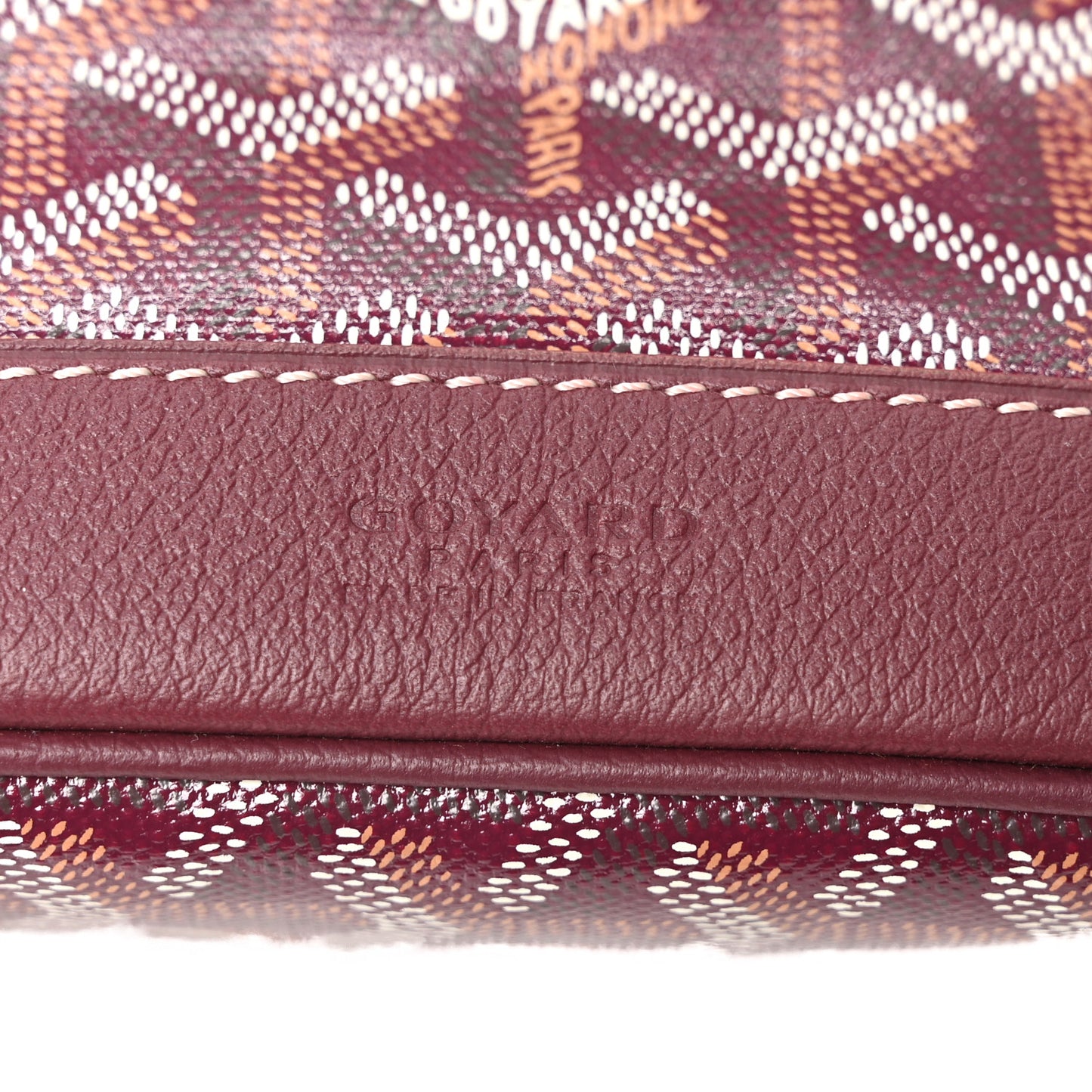 Goyardine Petit Flot Bucket Bag PM Burgundy