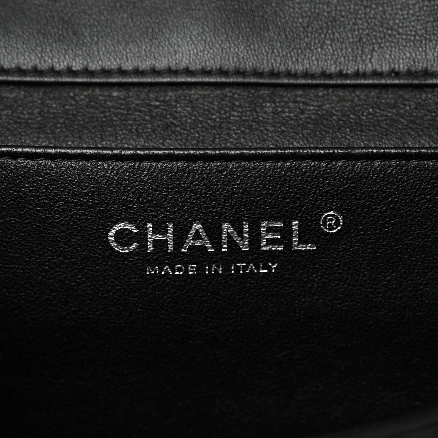 Patent Quilted Clutch with Chain Flap Black