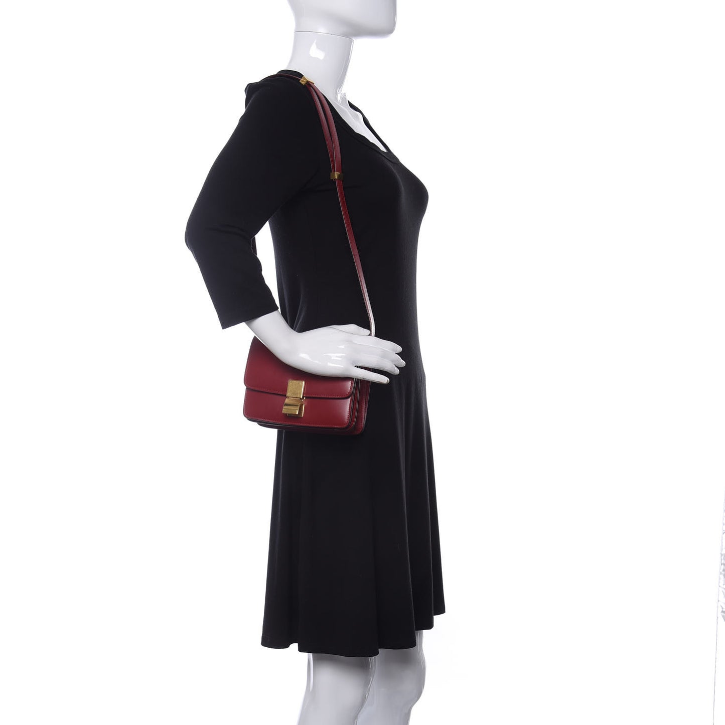 Box Calfskin Small Classic Box Flap Bag Red