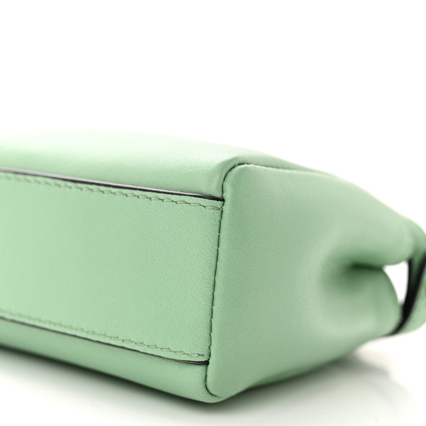 Shiny Nappa Micro Peekaboo Iconic Satchel Verde Acqua