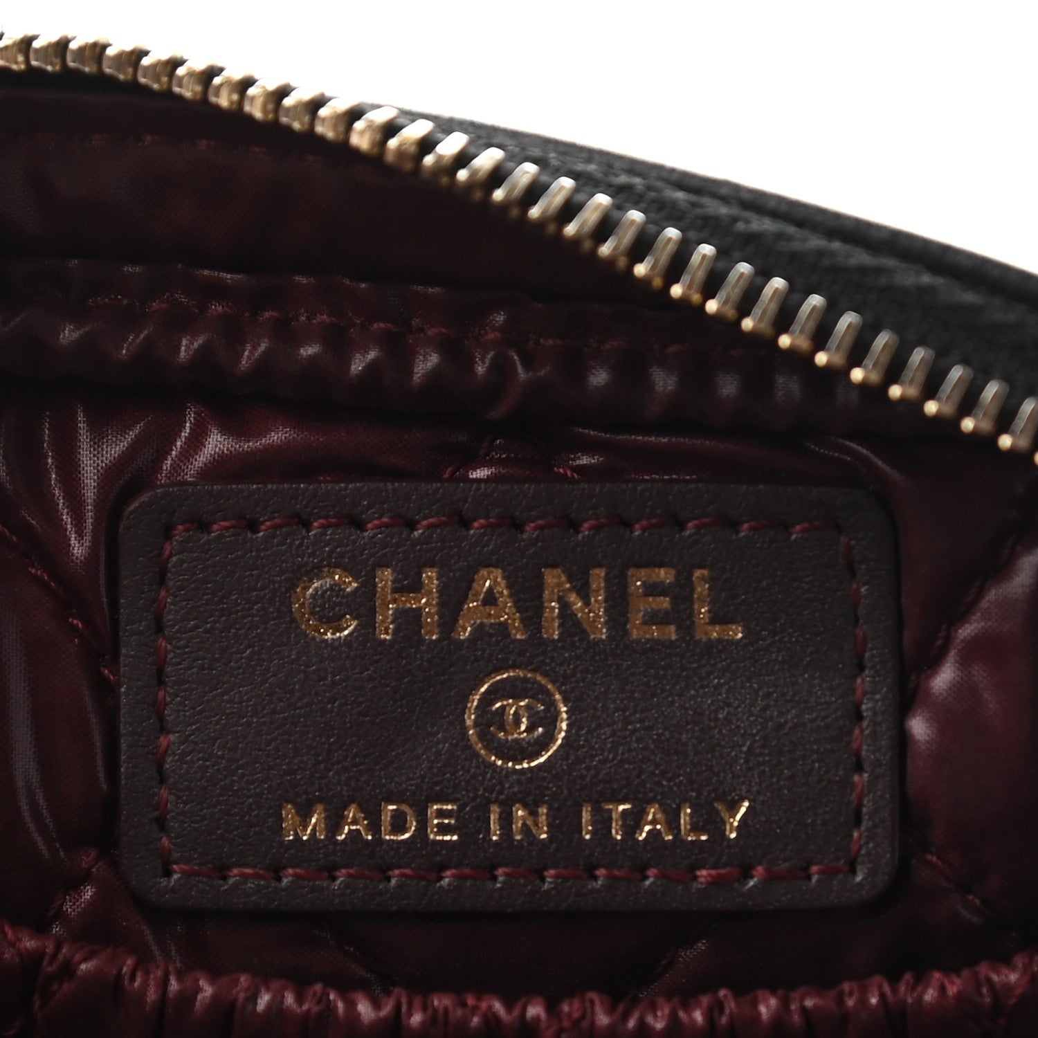 Chanel Caviar Quilted Small Curvy Pouch Cosmetic Case Black 6 of 7