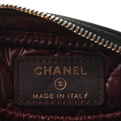 Chanel Caviar Quilted Small Curvy Pouch Cosmetic Case Black 6 of 7