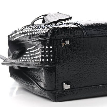 MCM Calfskin Studded Cyber Studs Mini Milla Tote Black 5 of 9