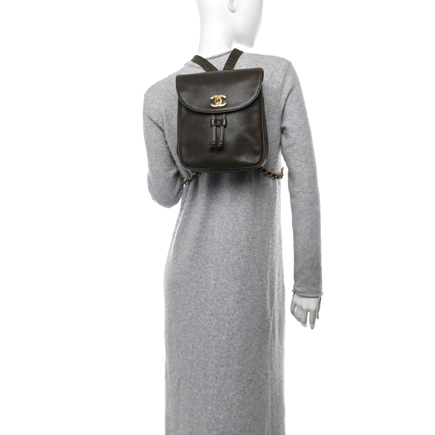 Chanel Caviar CC Backpack Brown 2 of 14