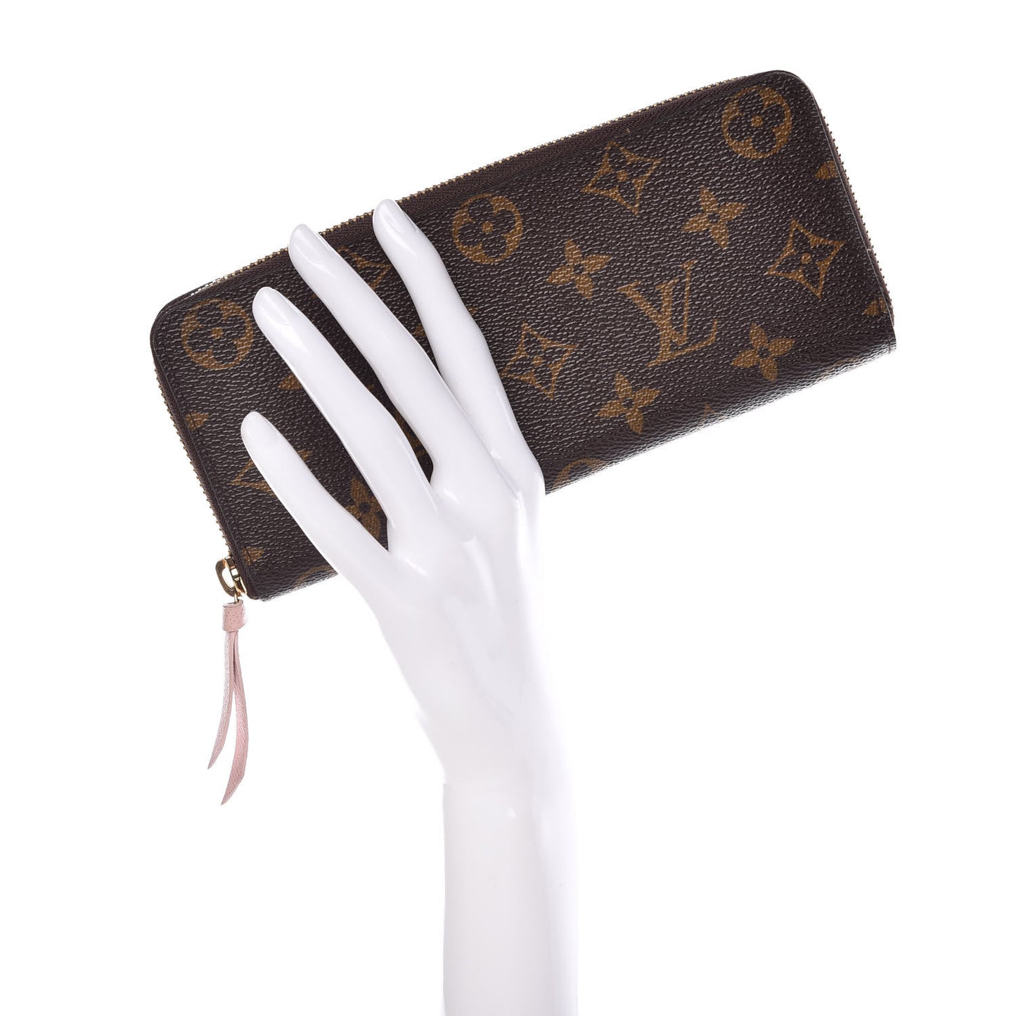 Monogram Clemence Wallet Rose Ballerine