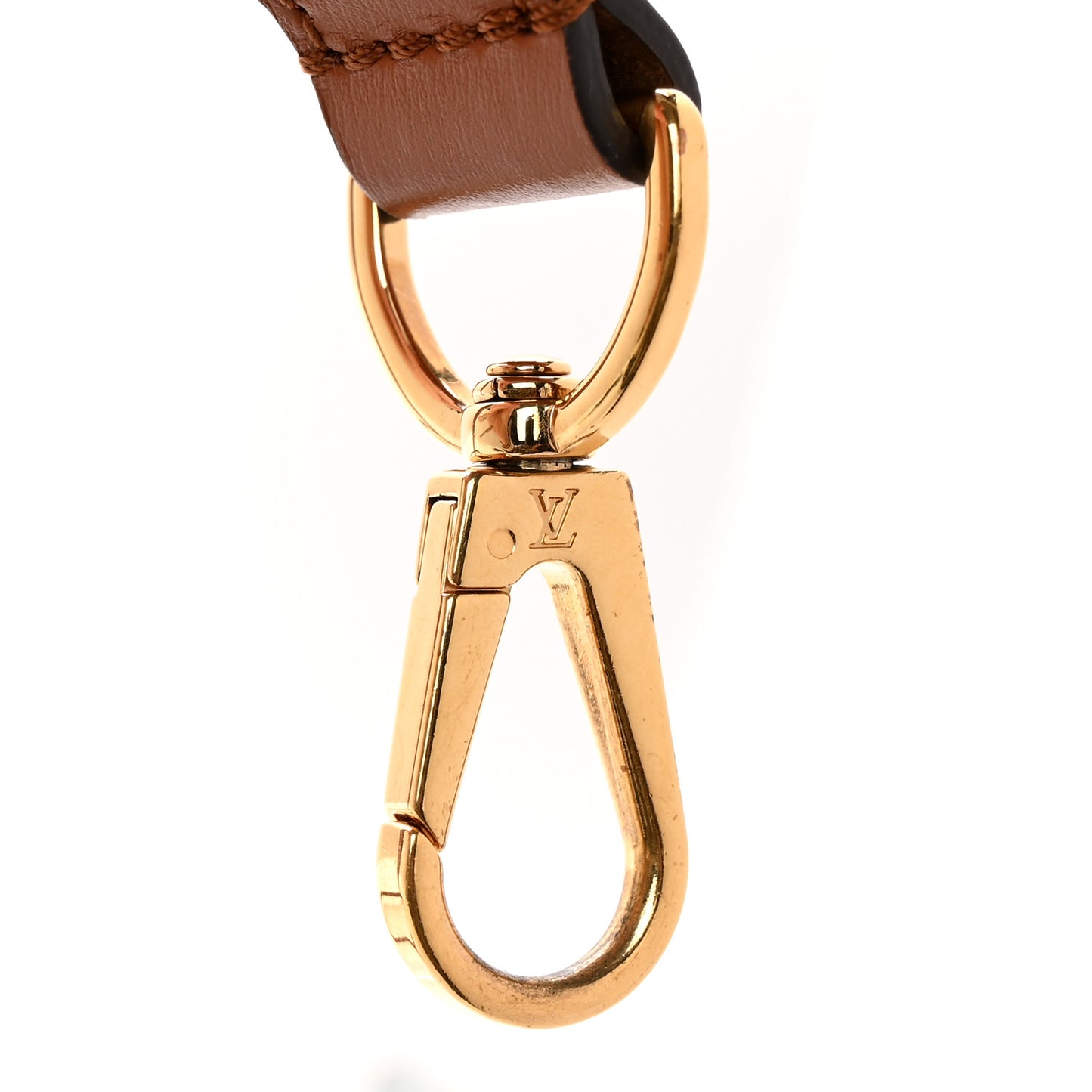 lv brown calfskin strap