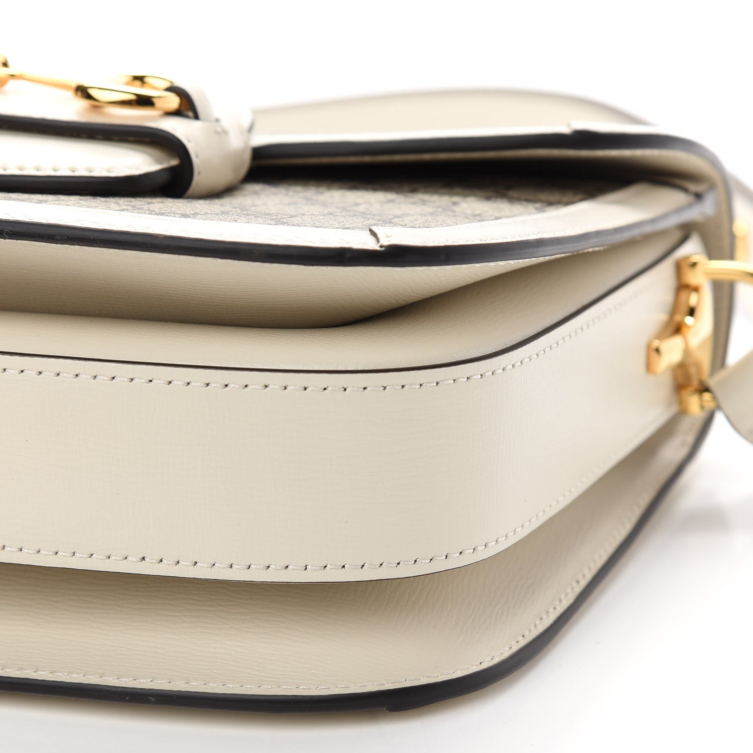 Gucci GG Supreme Monogram Horsebit 1955 Shoulder Bag Beige Mystic White 9 of 9