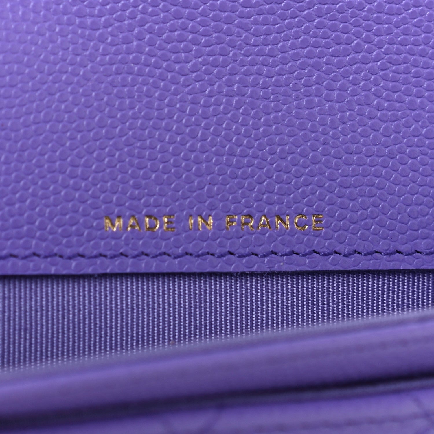 Chanel Caviar Quilted Flap Card Holder Wallet Purple 7 of 8