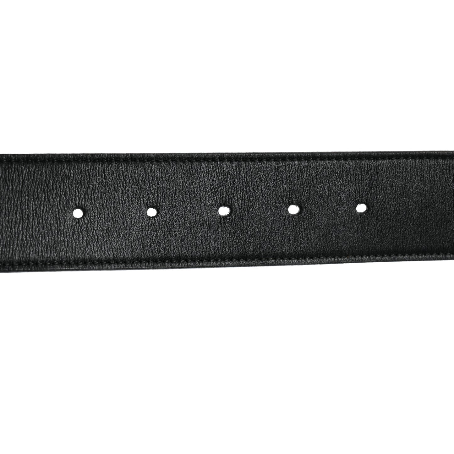 Moon Calfskin Nickel Double G 40mm Belt 80 32 Black