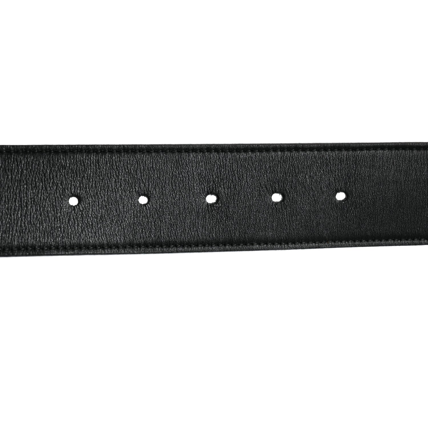 Gucci Moon Calfskin Nickel Double G 40mm Belt 80 32 Black 5 of 5