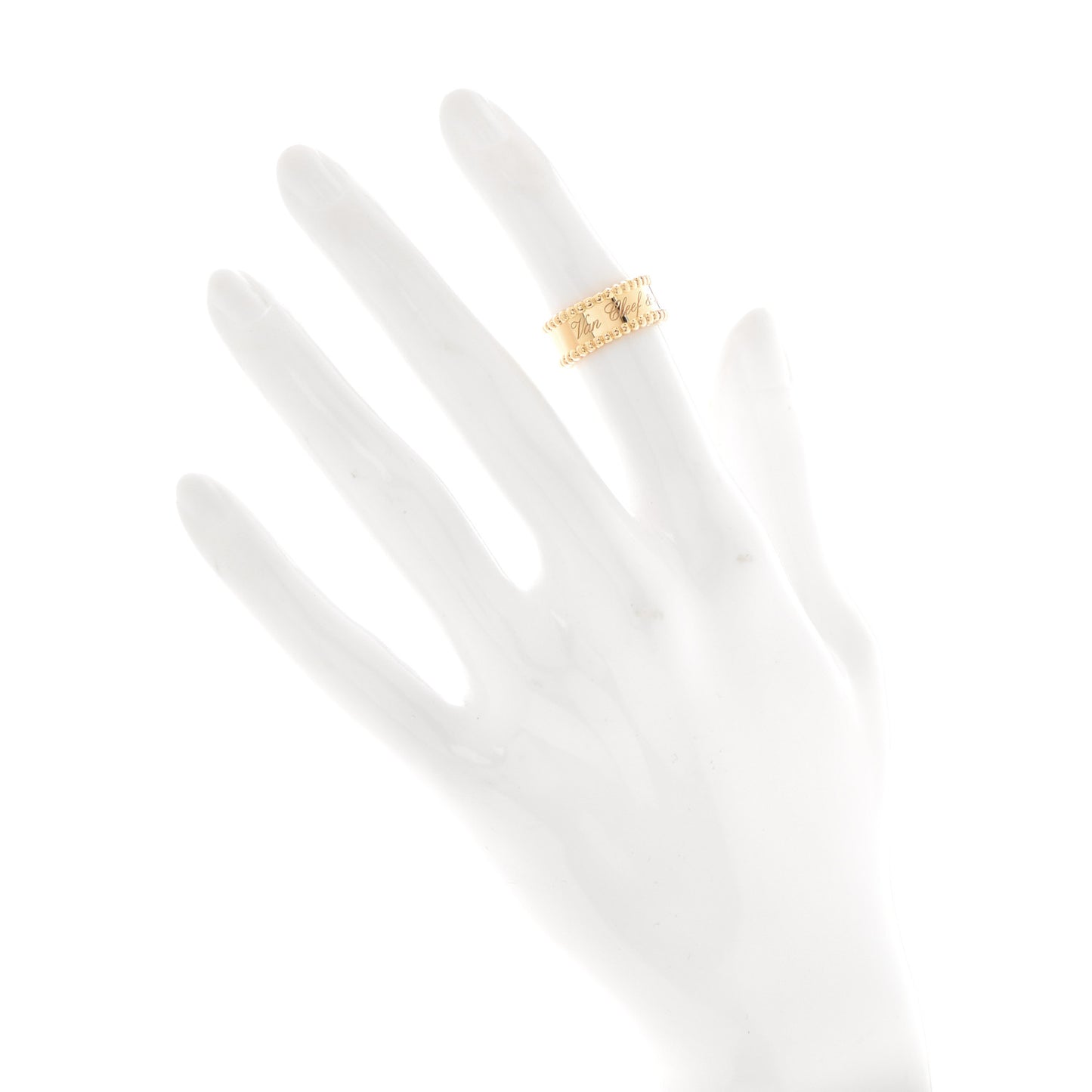 18K Yellow Gold Perlee Signature Ring 46 3.75