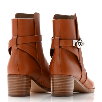 Hermes Calfskin Frenchie 50 Ankle Boots 39 Naturel 4 of 9