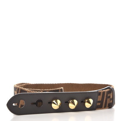 Fendi Ribbon Vitello Century FF 1974 Studded Strap You Fango Marrone Ebano 2 of 6